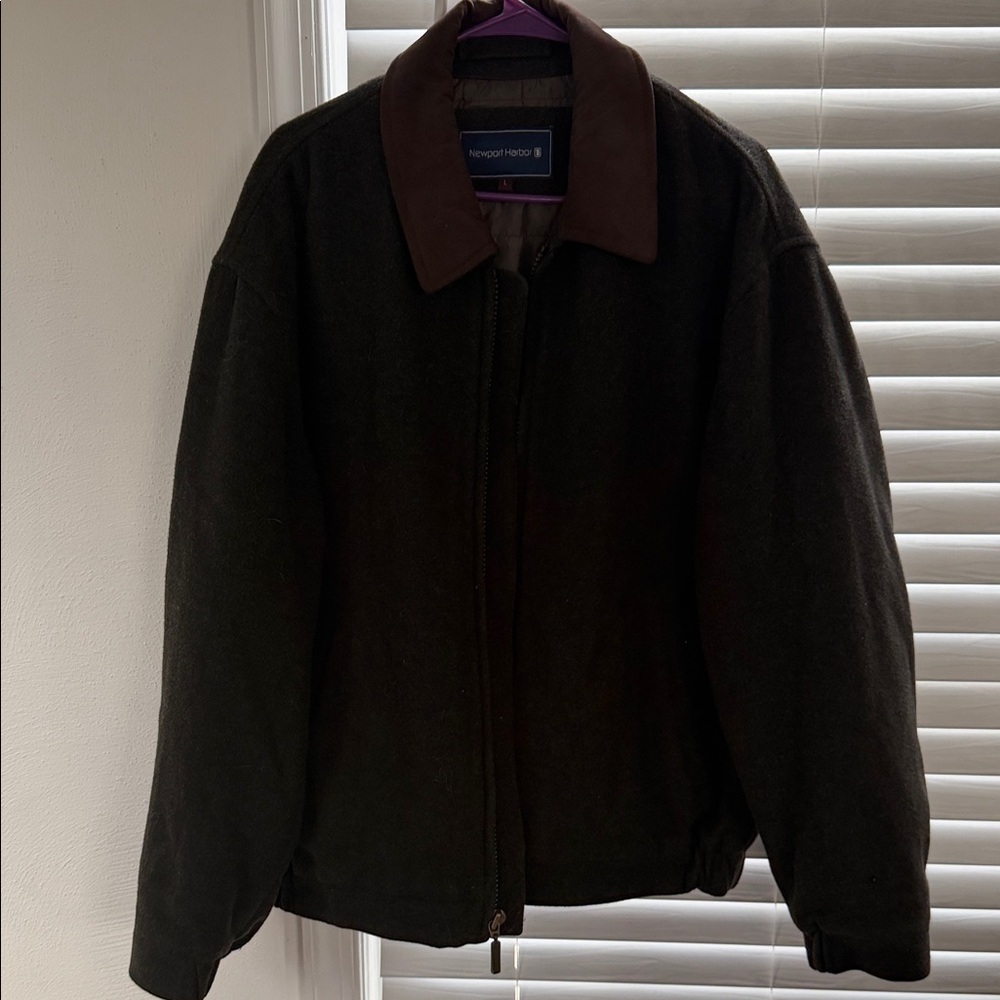 Men’s Brown Wool Jacket with Collar